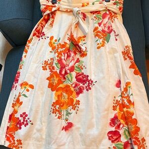 Eva Mendes by New York & CO Floral Print Midi Skirt